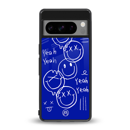 sassy smiley faces back phone cover | glass case for google pixel 8 pro