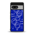 sassy smiley faces back phone cover | glass case for Google Pixel 8