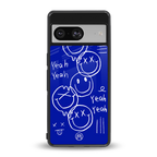 sassy smiley faces back phone cover | glass case for Google Pixel 8