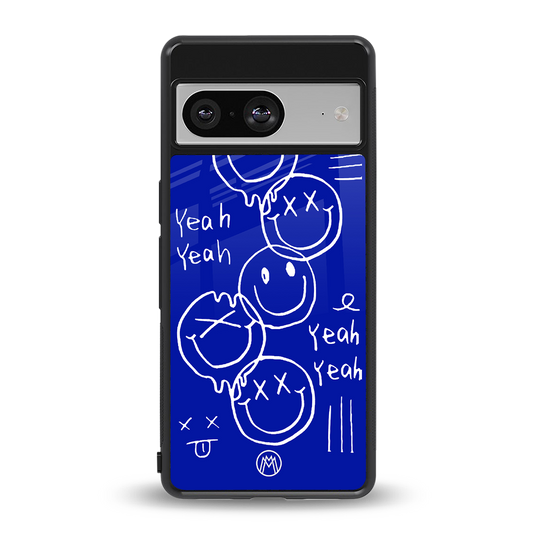 sassy smiley faces back phone cover | glass case for Google Pixel 8