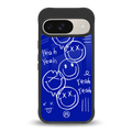 sassy smiley faces back phone cover | glass case for google pixel 9