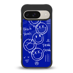 sassy smiley faces back phone cover | glass case for google pixel 9