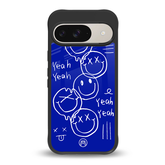 sassy smiley faces back phone cover | glass case for google pixel 9
