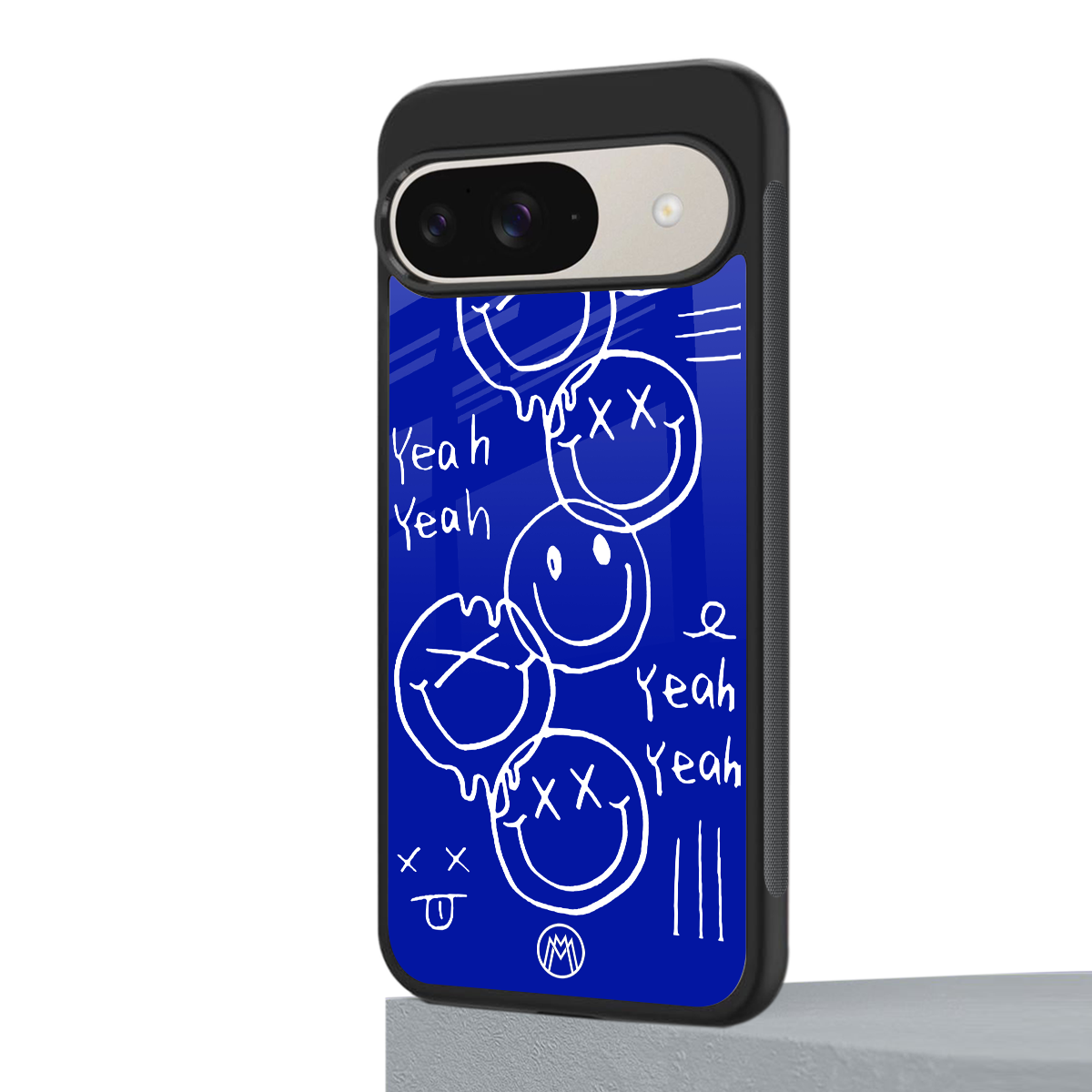 sassy smiley faces back phone cover | glass case for google pixel 9