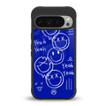 sassy smiley faces back phone cover | glass case for google pixel 9 pro