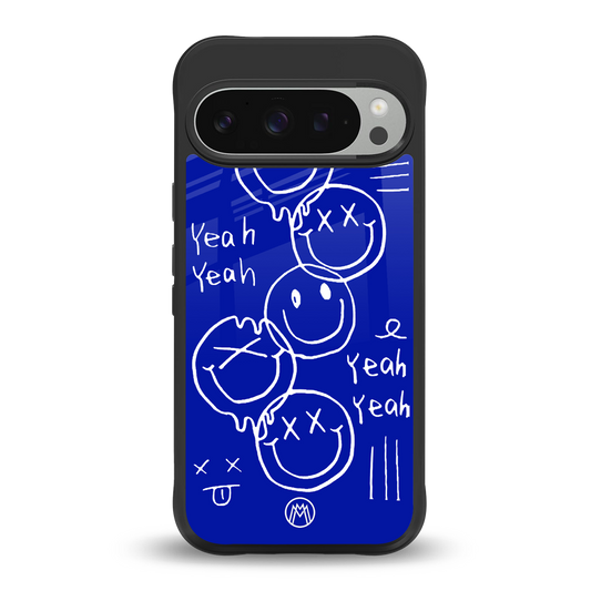 sassy smiley faces back phone cover | glass case for google pixel 9 pro xl