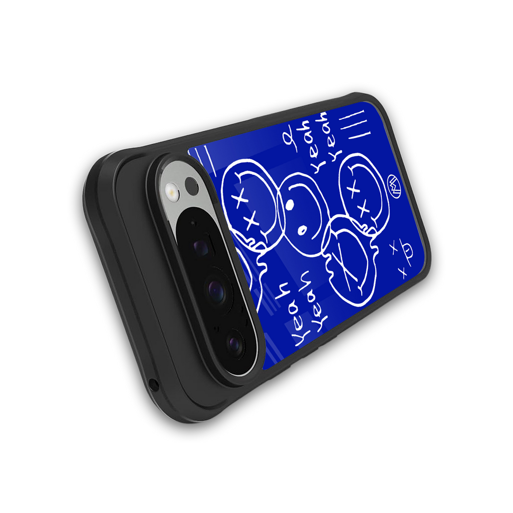 sassy smiley faces back phone cover | glass case for google pixel 9 pro