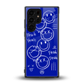 sassy smiley faces back phone cover | glass case for samsung galaxy s23 ultra