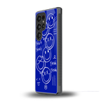 sassy smiley faces back phone cover | glass case for samsung galaxy s25 ultra