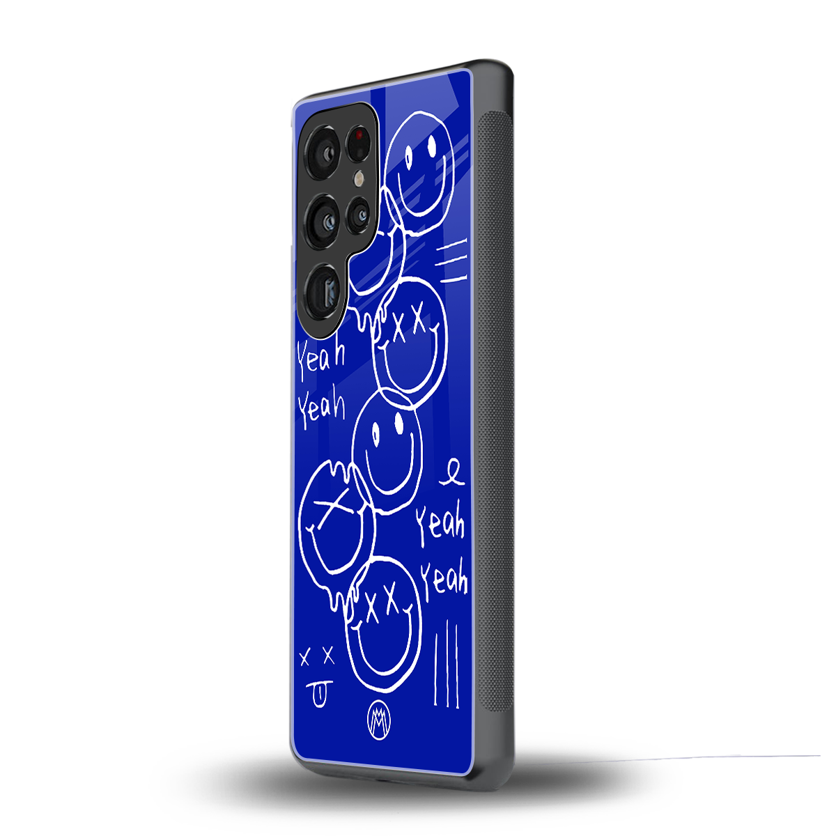 sassy smiley faces back phone cover | glass case for samsung galaxy s25 ultra