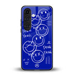 sassy smiley faces back phone cover | glass case for samsung galaxy s24
