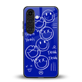 sassy smiley faces back phone cover | glass case for samsung galaxy s25