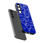 sassy smiley faces back phone cover | glass case for samsung galaxy s25 plus