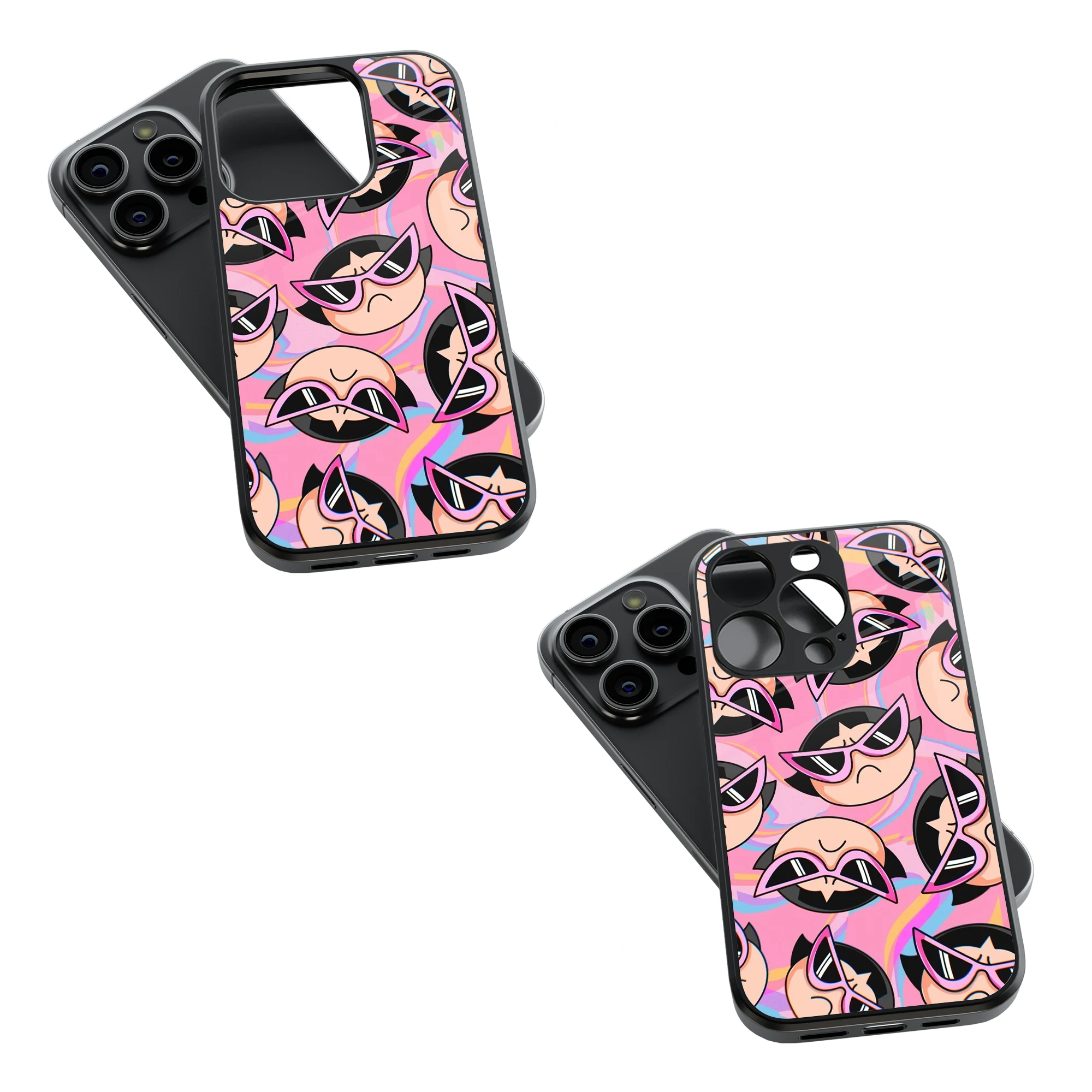 Trendy Glass Back Mobile Case for iPhone, Samsung, Redmi, OnePlus, Google Pixel, Motorola