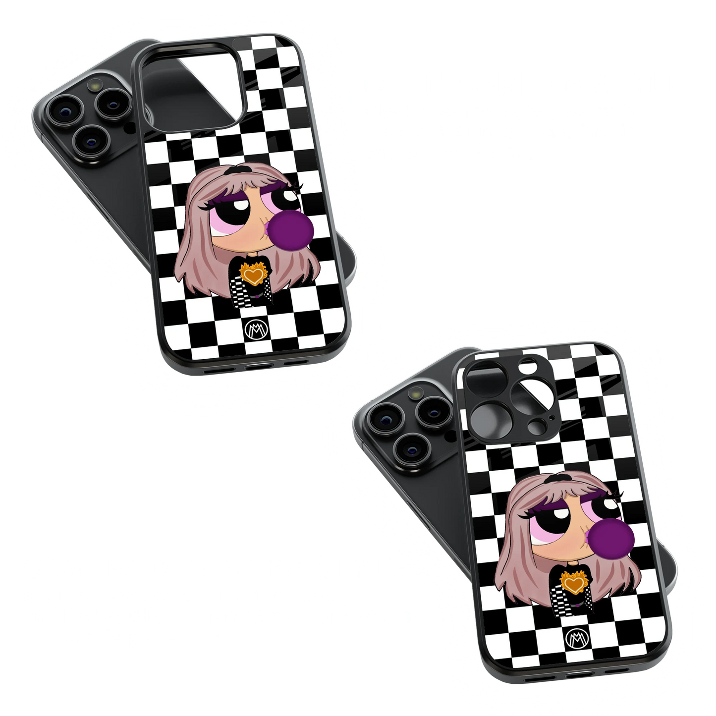 Trendy Glass Back Mobile Case for iPhone, Samsung, Redmi, OnePlus, Google Pixel, Motorola