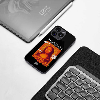 sassy mona lisa back phone cover | glass case for iphone 13 pro max
