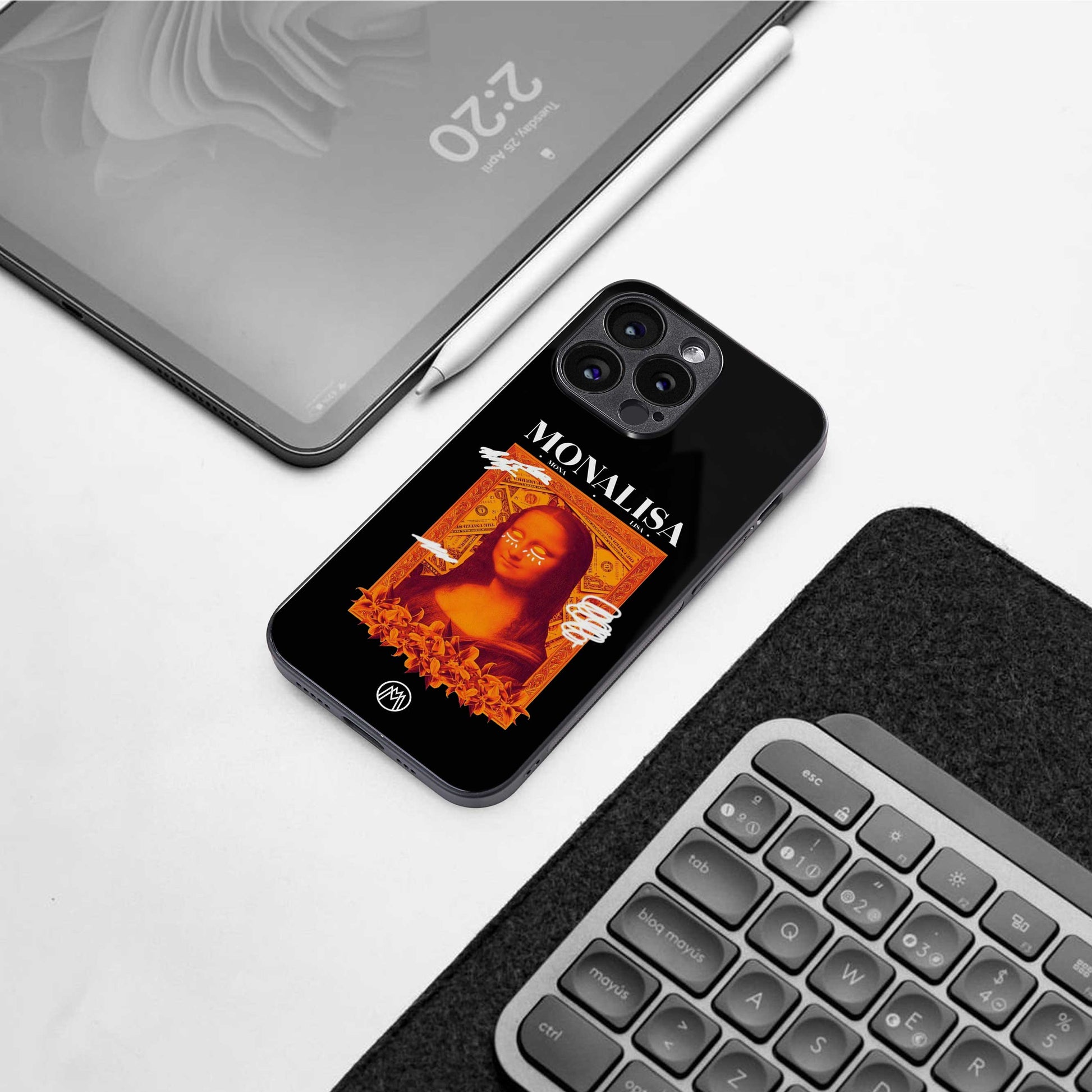 sassy mona lisa back phone cover | glass case for samsung galaxy s23 ultra