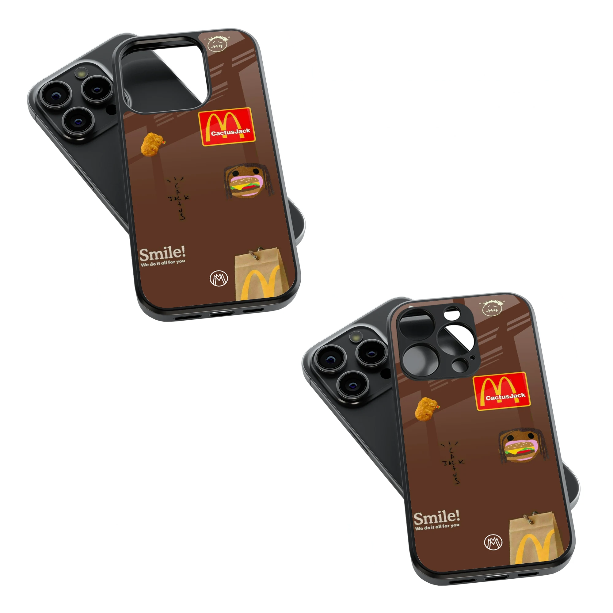 Trendy Glass Back Mobile Case for iPhone, Samsung, Redmi, OnePlus, Google Pixel, Motorola