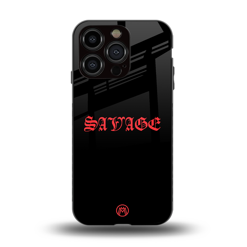 savage back phone cover | glass case for iphone 13 pro