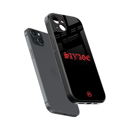 savage back phone cover | glass case for iphone 14 plus