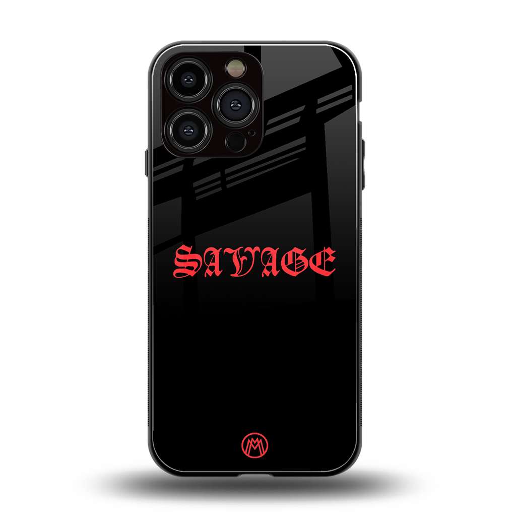 savage back phone cover | glass case for iphone 14 pro max