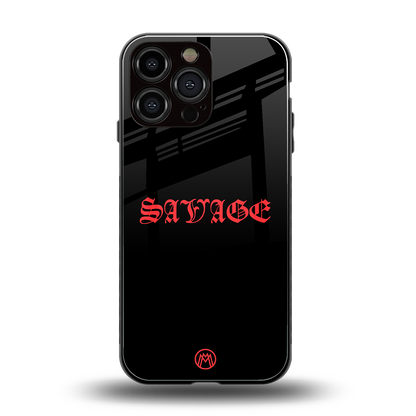 savage back phone cover | glass case for iphone 14 pro max