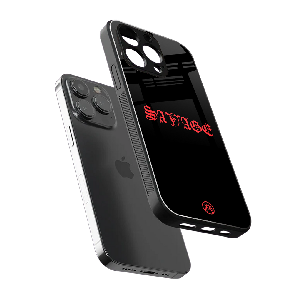 savage back phone cover | glass case for iphone 14 pro max