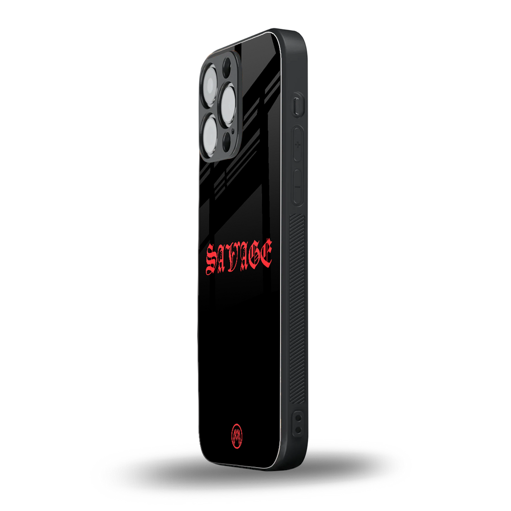 savage back phone cover | glass case for iphone 14 pro max