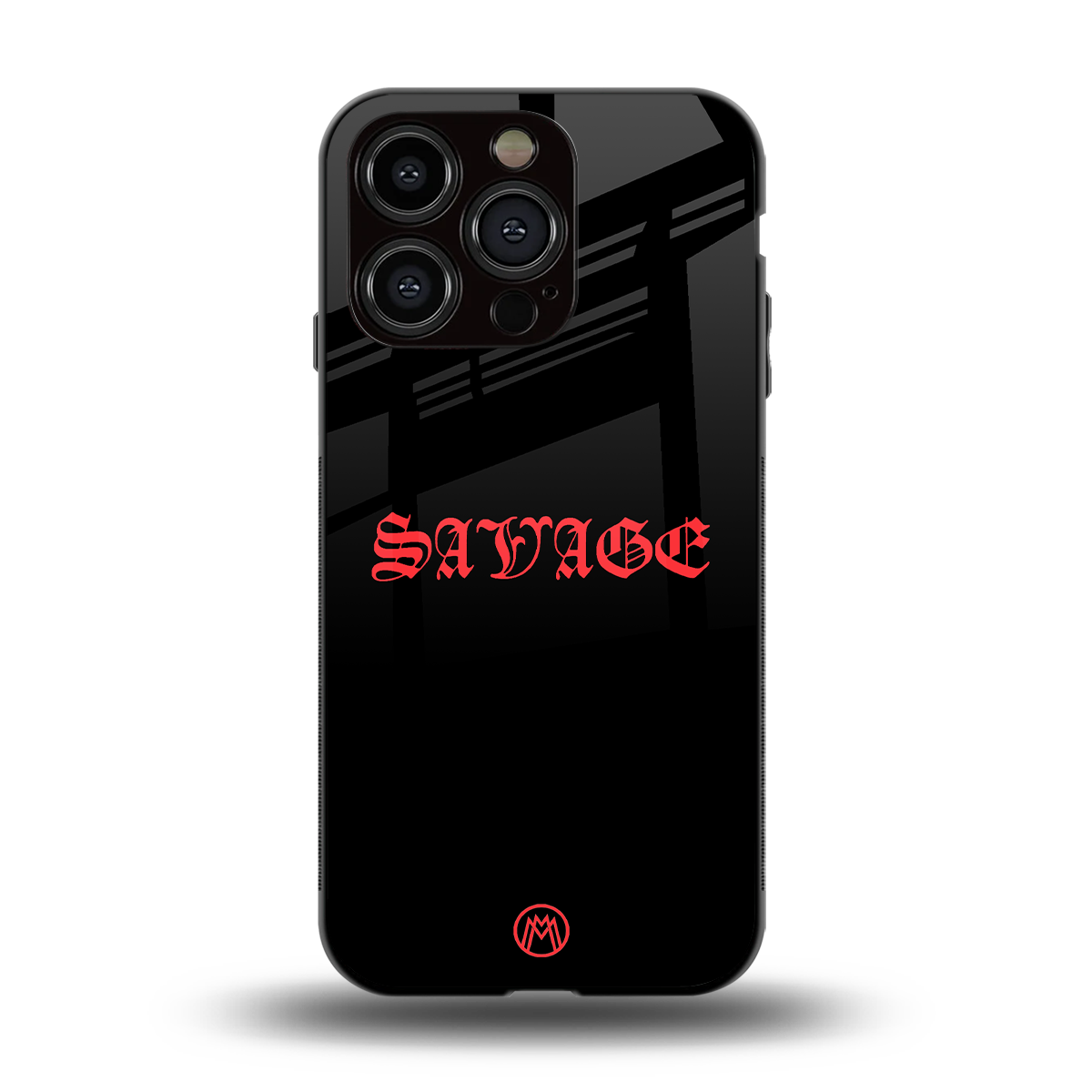 savage back phone cover | glass case for iphone 15 pro