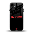 savage back phone cover | glass case for iphone 16 plus