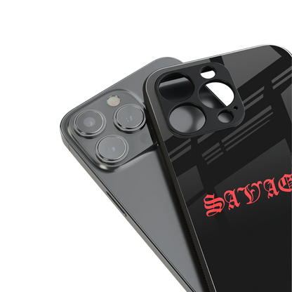 savage back phone cover | glass case for iphone 13 pro max