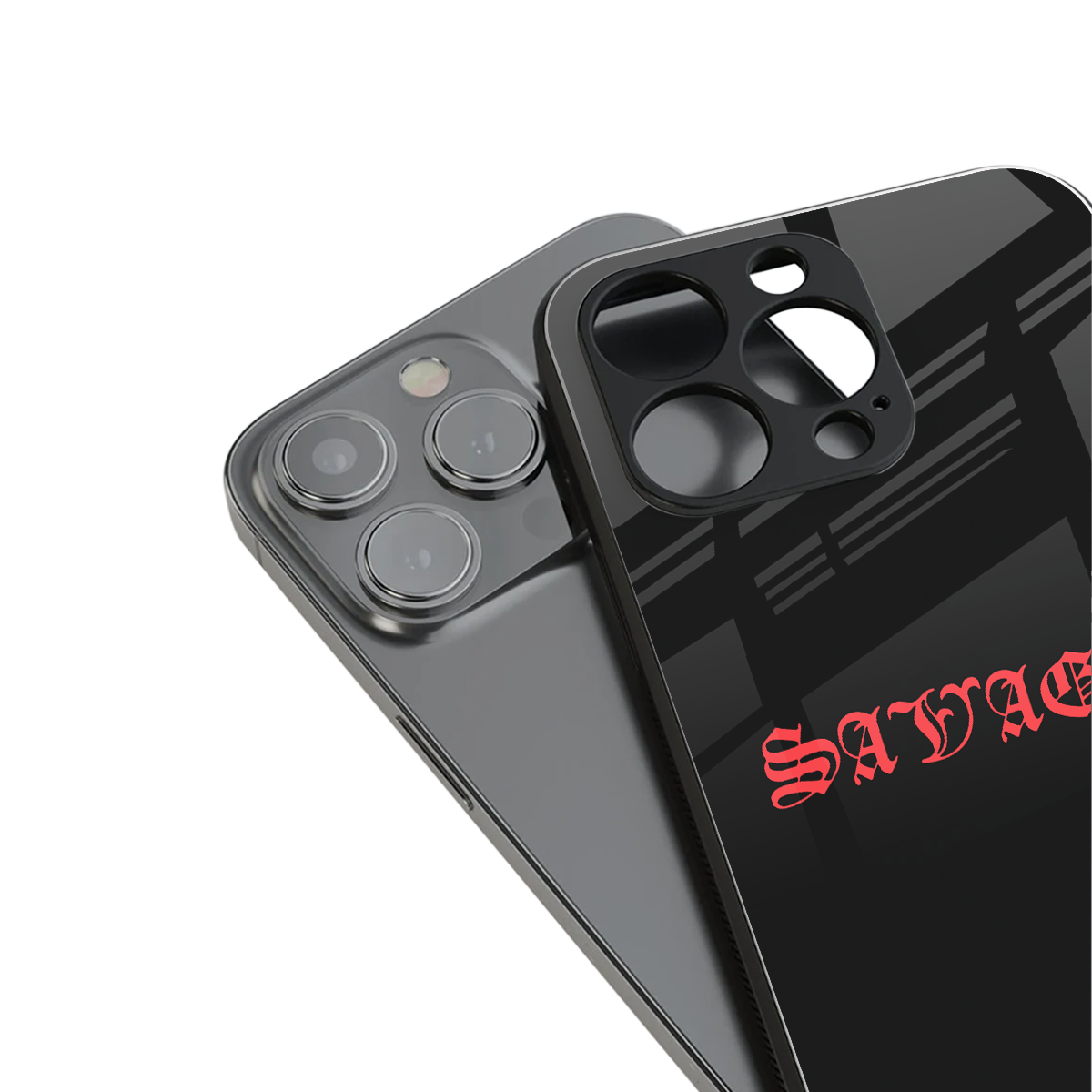 savage back phone cover | glass case for iphone 13 pro