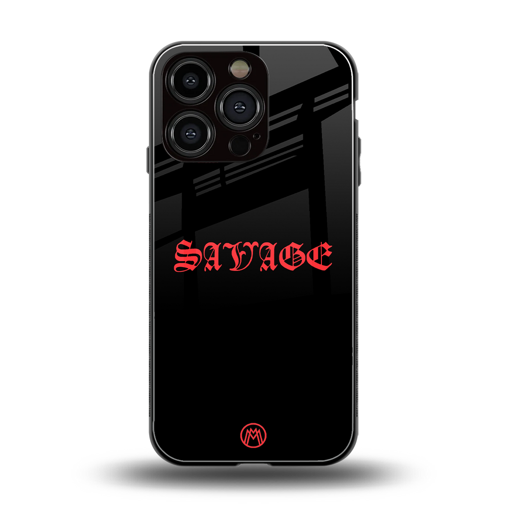 savage back phone cover | glass case for iphone 16 pro