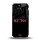 savage back phone cover | glass case for iphone 16 pro
