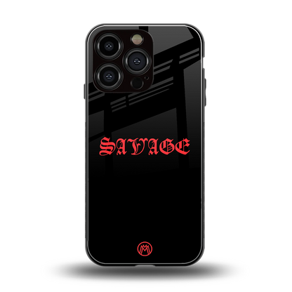 savage back phone cover | glass case for iphone 16 pro
