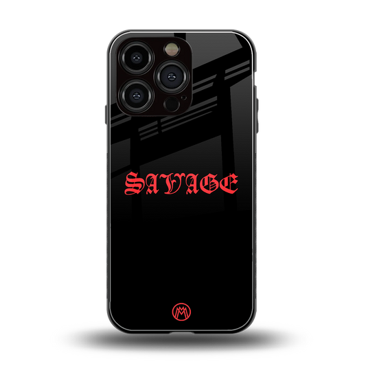 savage back phone cover | glass case for iphone 16 pro