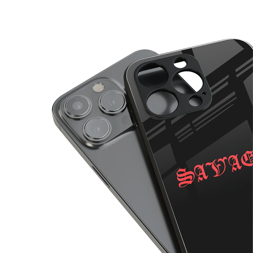 savage back phone cover | glass case for iphone 14 pro max