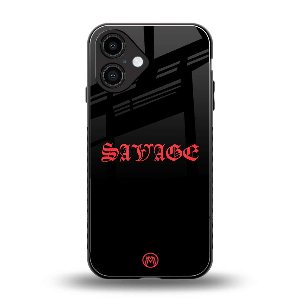 savage back phone cover | glass case for iphone 16