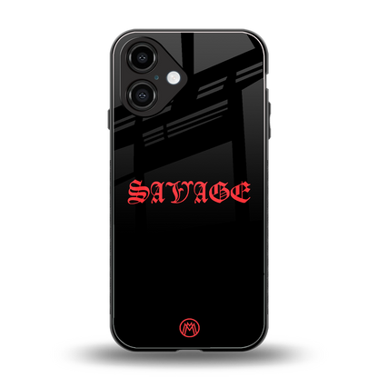 savage back phone cover | glass case for iphone 16