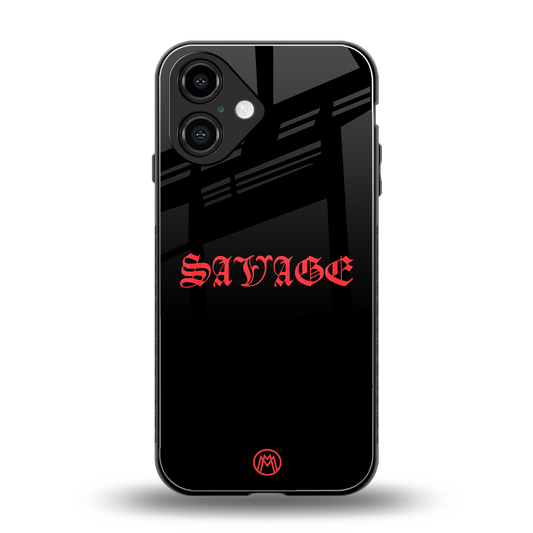 savage back phone cover | glass case for iphone 16
