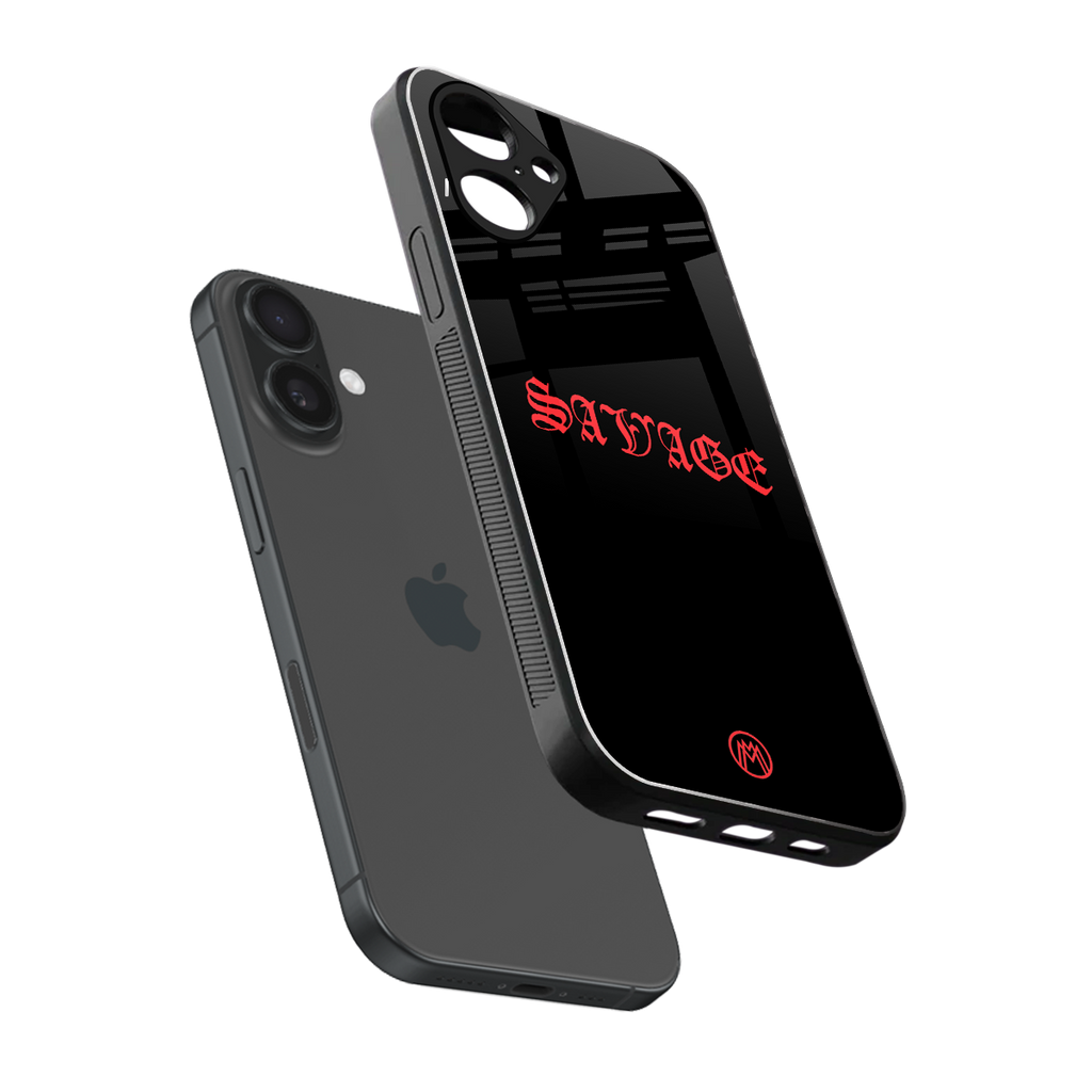 savage back phone cover | glass case for iphone 16