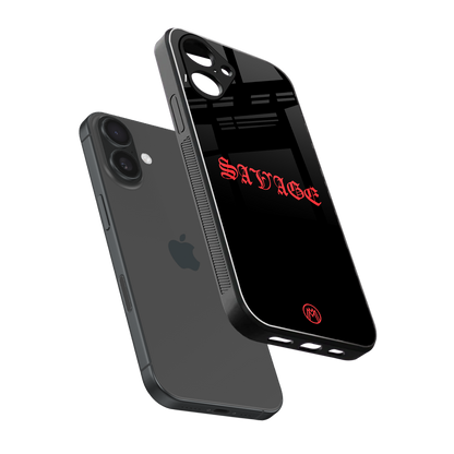 savage back phone cover | glass case for iphone 16