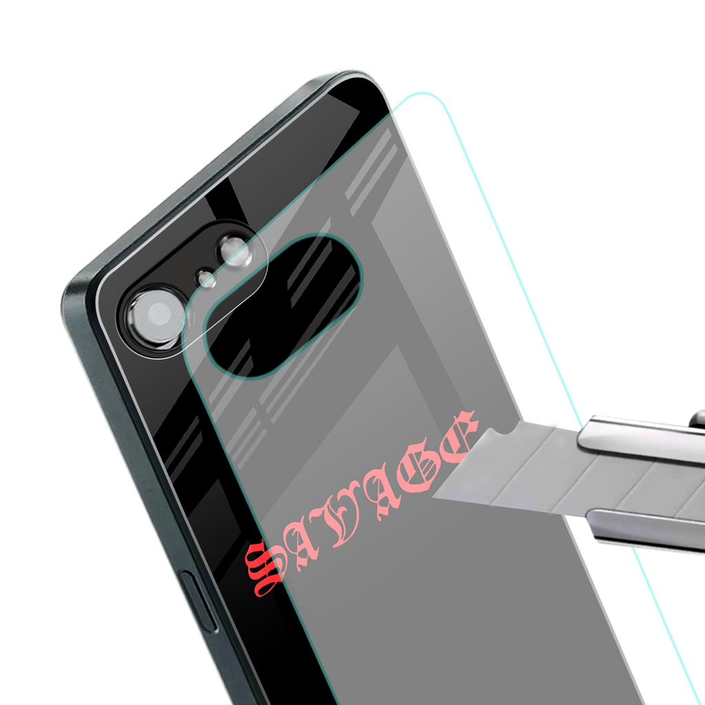 savage back phone cover | glass case for iphone 16e