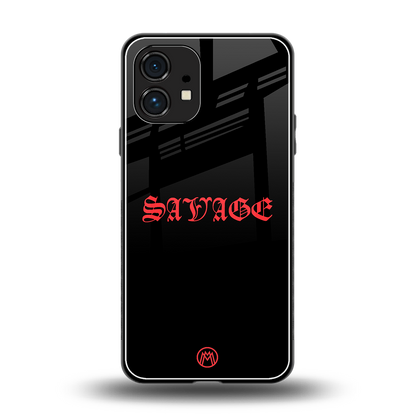 savage back phone cover | glass case for nothing phone 1
