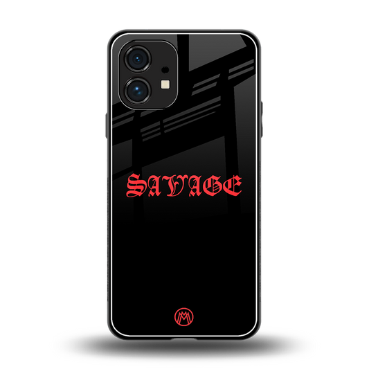 savage back phone cover | glass case for nothing phone 1