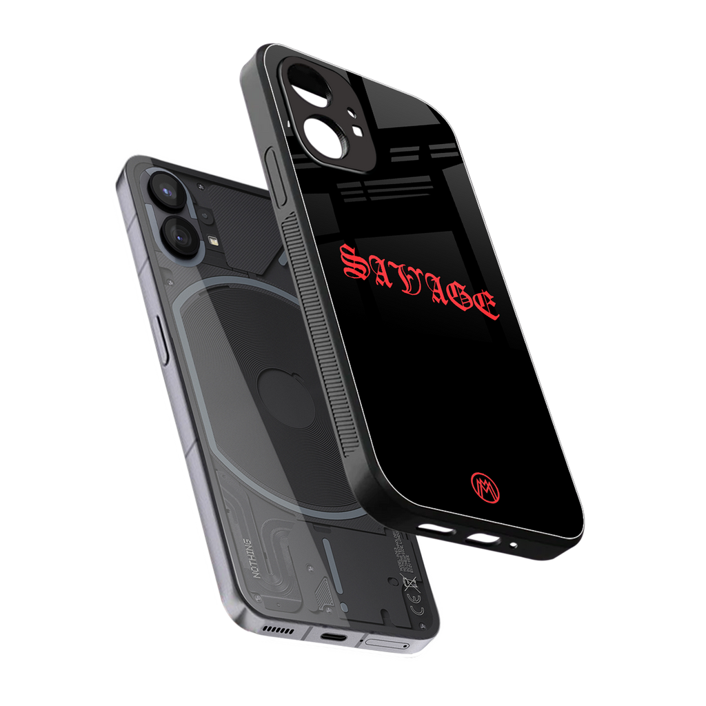 savage back phone cover | glass case for nothing phone 1