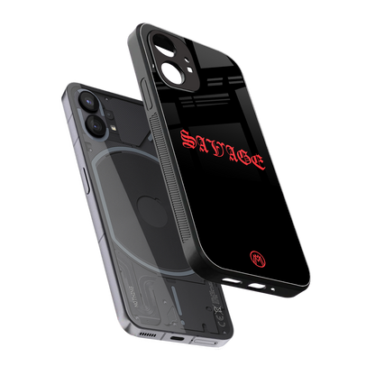 savage back phone cover | glass case for nothing phone 1