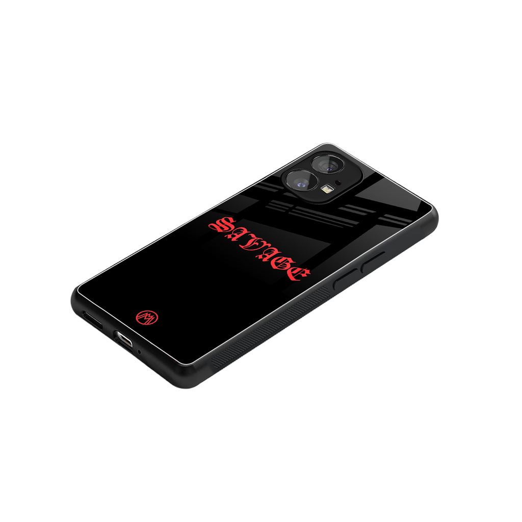 savage back phone cover | glass case for nothing phone 1