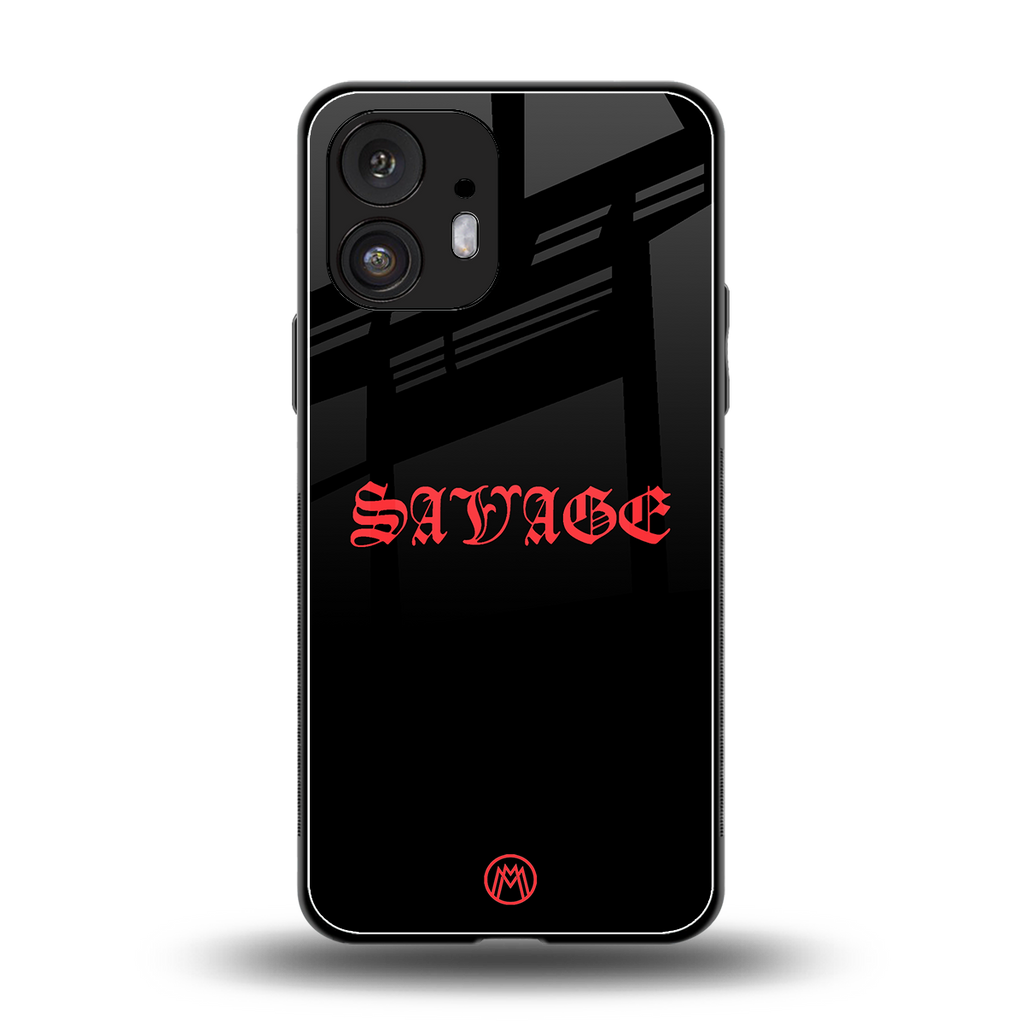 savage back phone cover | glass case for nothing phone 2