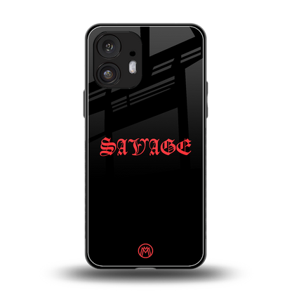 savage back phone cover | glass case for nothing phone 2